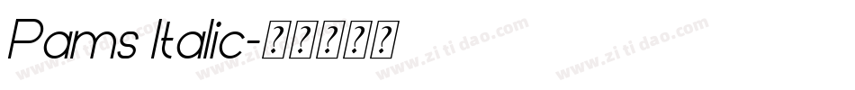 Pams Italic字体转换